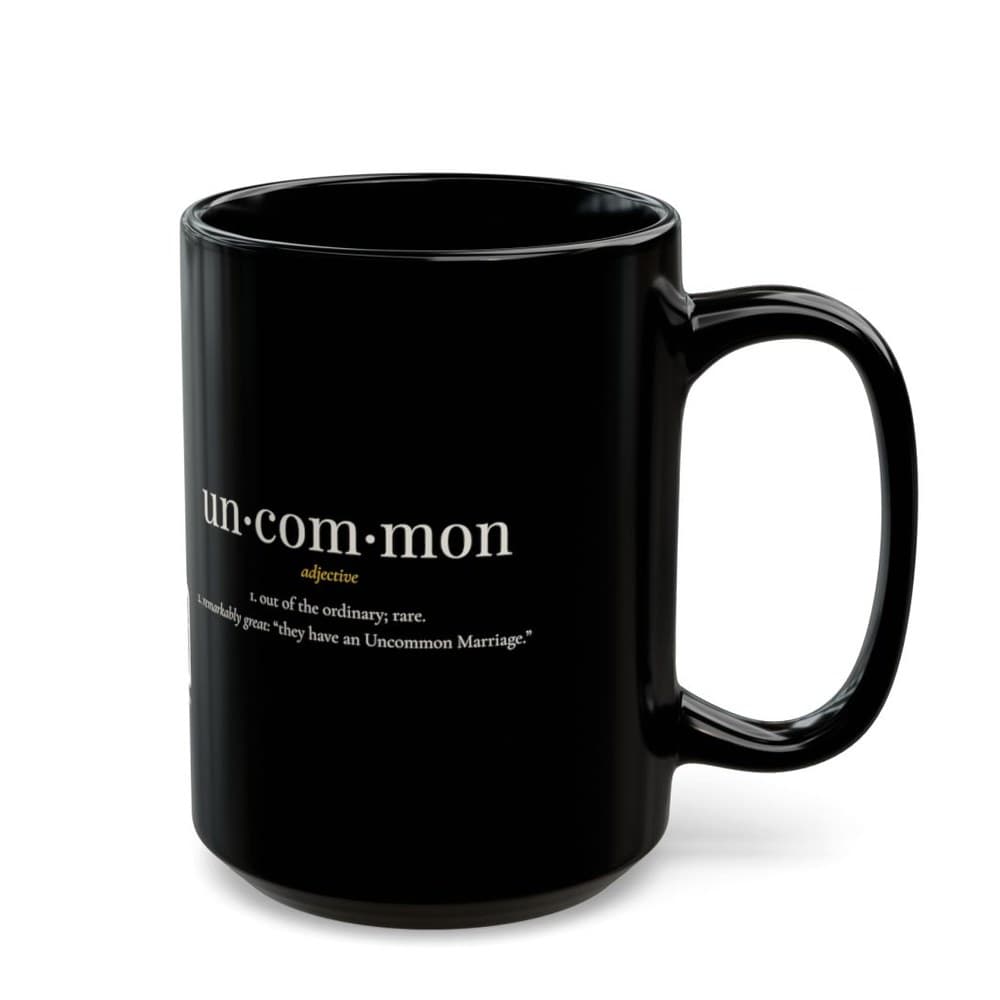 Uncommon Definition Black Mug