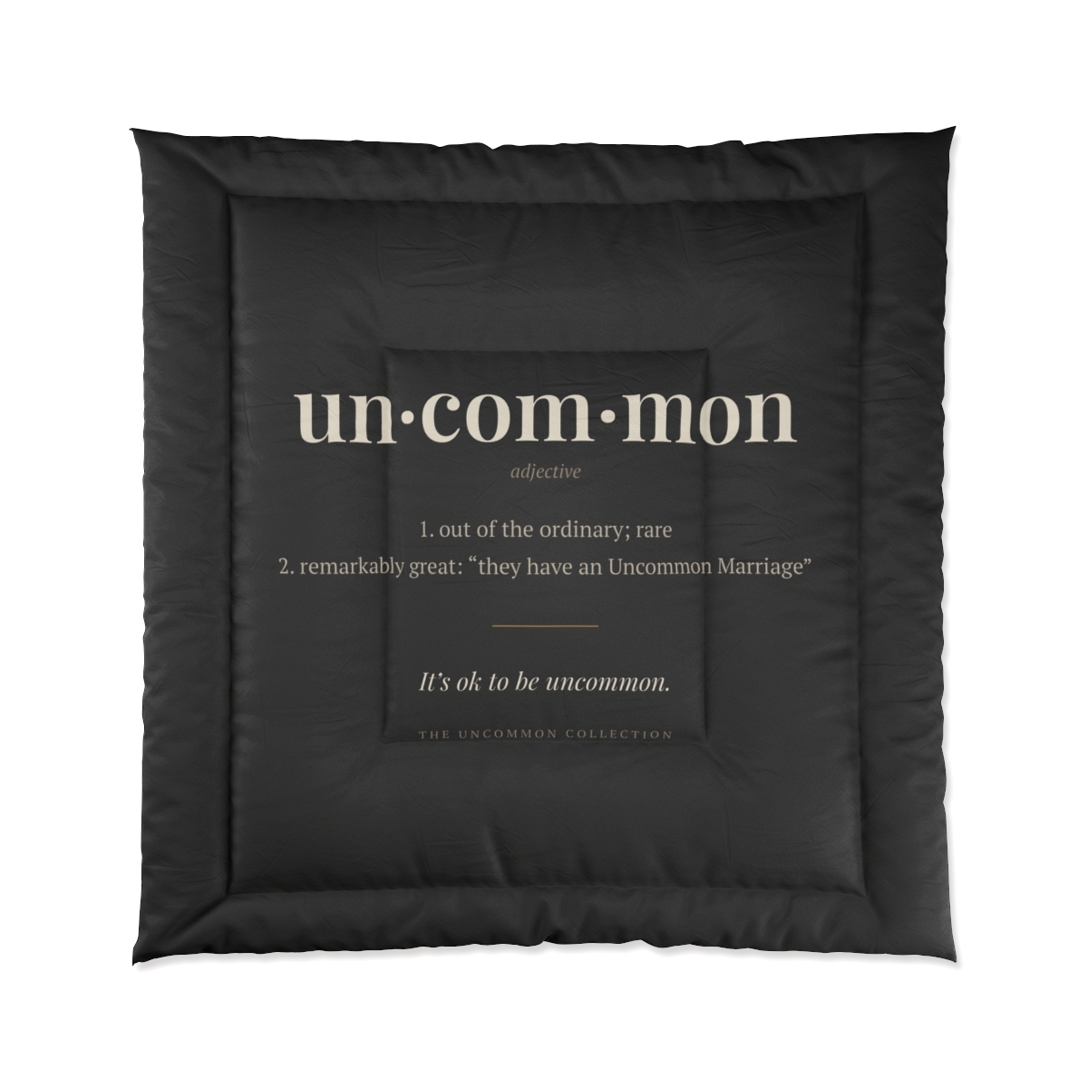 Uncommon Comforter, Black (King)